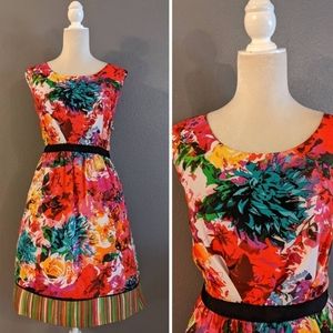 Fuschia floral New York and Company dress